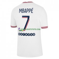 Paris Saint-Germain Trøje Mbappé Kylian 7 4. Valg 2021-2022 Kort ærmer ,Mænd