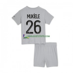 2022-2023 Paris Saint-Germain Trøje Mukiele 26 Udebane Kort ærmer ,Børn Fodboldsæt