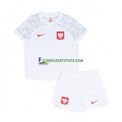 Polen Trøje Hjemmebane World Cup 2022 Kort ærmer ,Børn Fodboldsæt