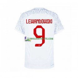 Polen Trøje Lewandowski 9 Hjemmebane World Cup 2022 Kort ærmer ,Mænd