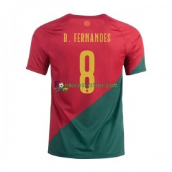 Portugal Trøje B.Fernandes 8 Hjemmebane World Cup 2022 Kort ærmer ,Mænd