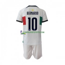 Portugal Trøje Bernardo 10 Udebane World Cup 2022 Kort ærmer ,Børn Fodboldsæt