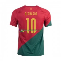 Portugal Trøje Bernardo 10 Hjemmebane World Cup 2022 Kort ærmer ,Mænd