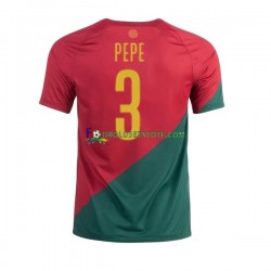Portugal Trøje PEPE 3 Hjemmebane World Cup 2022 Kort ærmer ,Mænd