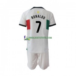 Portugal Trøje Ronaldo 7 Udebane World Cup 2022 Kort ærmer ,Børn Fodboldsæt
