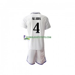2022-2023 Real Madrid Trøje David Alaba 4 Hjemmebane Kort ærmer ,Børn Fodboldsæt