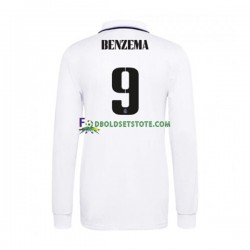 2022-2023 Real Madrid Trøje Karim Benzema 9 Hjemmebane Lange ærmer ,Mænd
