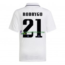 2022-2023 Real Madrid Trøje Rodrygo 21 Hjemmebane Kort ærmer ,Mænd