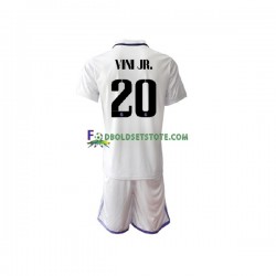 2022-2023 Real Madrid Trøje Vinicius Junior 20 Hjemmebane Kort ærmer ,Børn Fodboldsæt