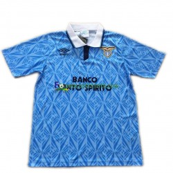 SS Lazio Trøje 1991 Retro Hjemmebane Kort ærmer ,Mænd