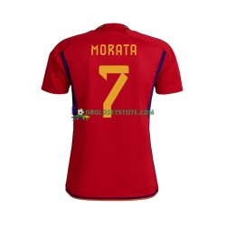 Spanien Trøje MORATA 7 Hjemmebane World Cup 2022 Kort ærmer ,Mænd