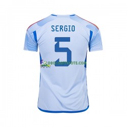 Spanien Trøje SERGIO BUSQUETS 5 Udebane World Cup 2022 Kort ærmer ,Mænd