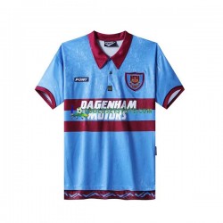 West Ham United Trøje Retro Hjemmebane 1995-1996 Kort ærmer ,Mænd